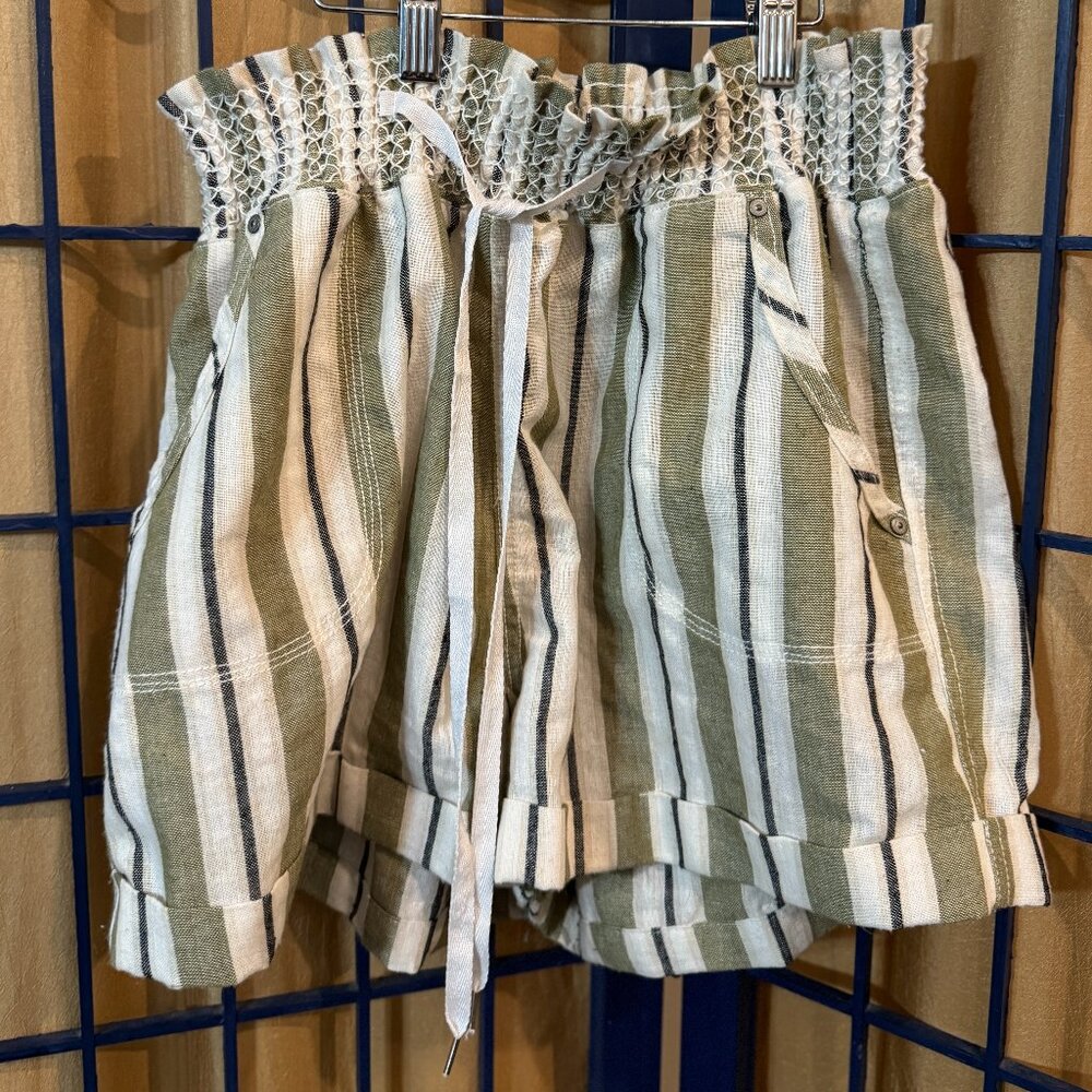 Simply Blessed Striped Paperbag Waist Shorts XL